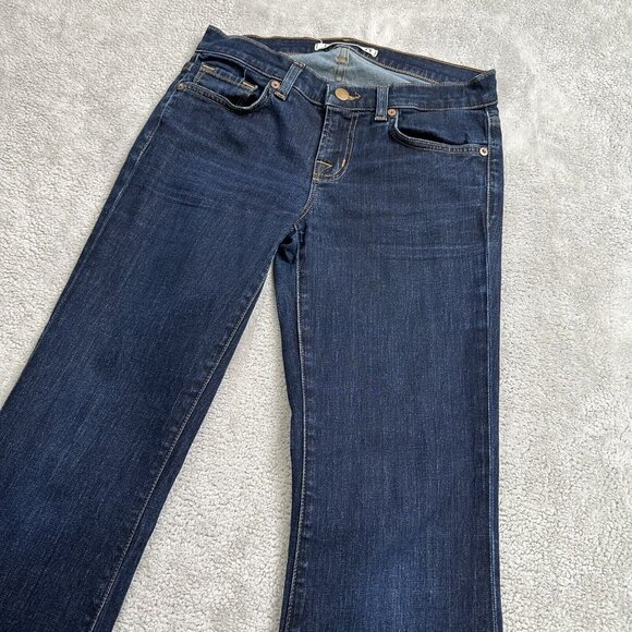 J Brand Women's Babe Flare Bell Bottom Stretch Denim Jeans Size 26 Blue Made USA - Picture 2 of 13